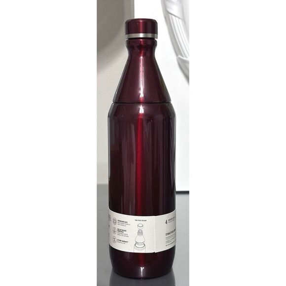 Stanley All Day 20oz Slim Bottle, GARNET SHINE - Picture 3 of 6
